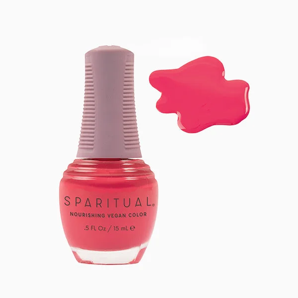 nail polish towel polish-SpaRitual Nourishing Lacquer Polish - Limitless Energy - Berry Pink Creme - 15ML