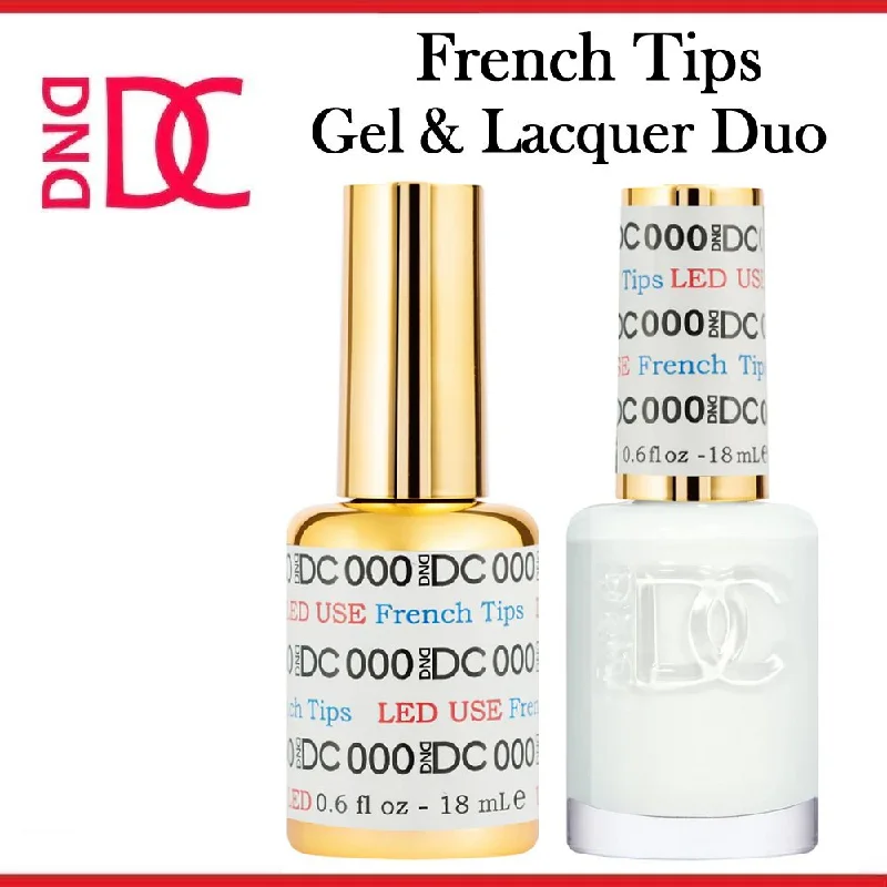 nail polish droplet geyser-DND DC (000) French Tips Gel Polish & Matching Nail Lacquer Duo