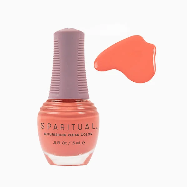 nail polish torch beam-SpaRitual Nourishing Lacquer Polish - Growing Young - Coral Creme - 15ML