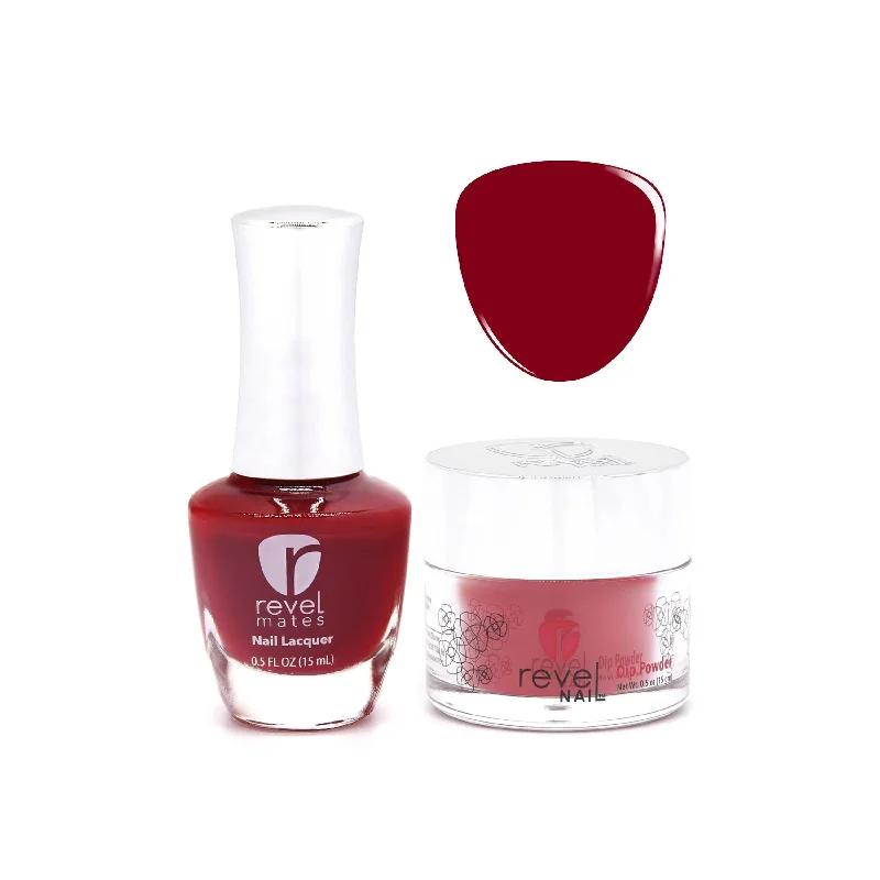 nail repair for nail repair care advancements-D355 Splendid Red Crème Nail Polish + Dip Powder Set