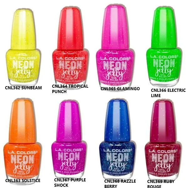 nail polish wind sky-LA Colors Neon Jelly Nail Polish (3PC)