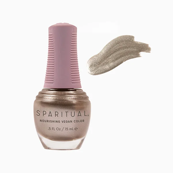 nail polish log shingle-SpaRitual Nourishing Lacquer Polish - Moonlight - White Gold Shimmer - 15ML