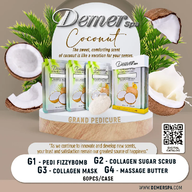 nail repair with dill oil-DEMER DELUXE PEDICURE KIT COCONUT