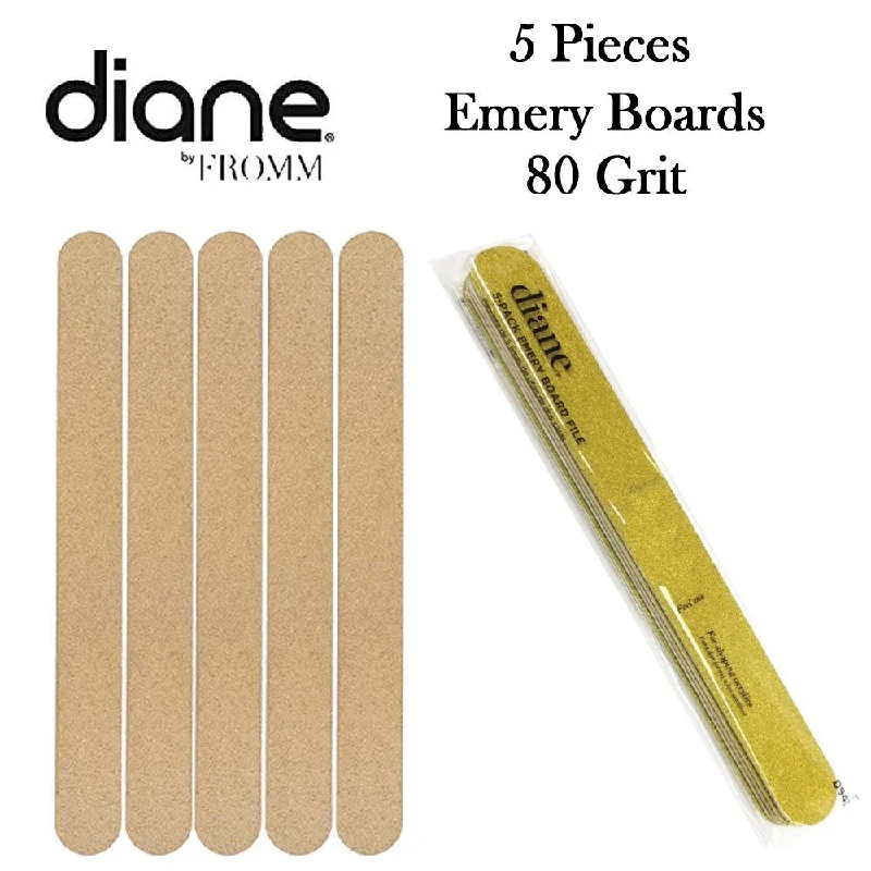 nail repair with jasmine oil-Diane 5-Pieces Emery Board File, 80 Grit (D943)