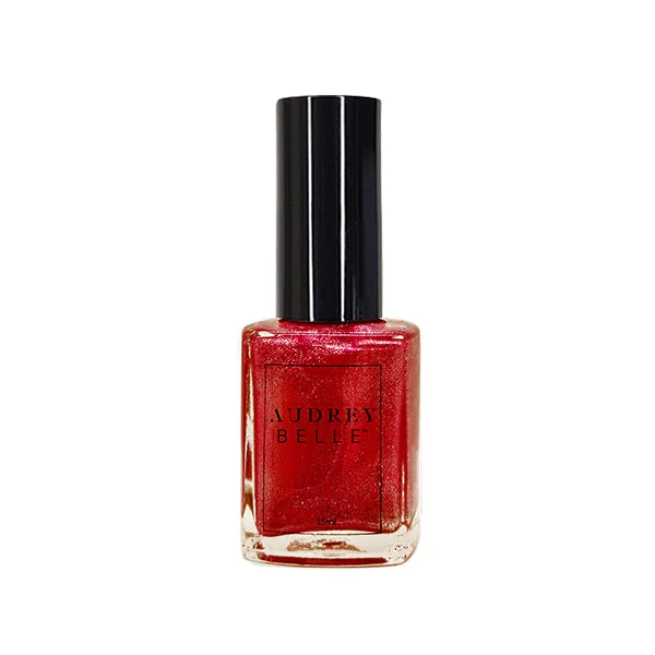 nail polish ash candle-Audrey Belle Vegan Nail Polish Poppy Red Shimmer - 15ml