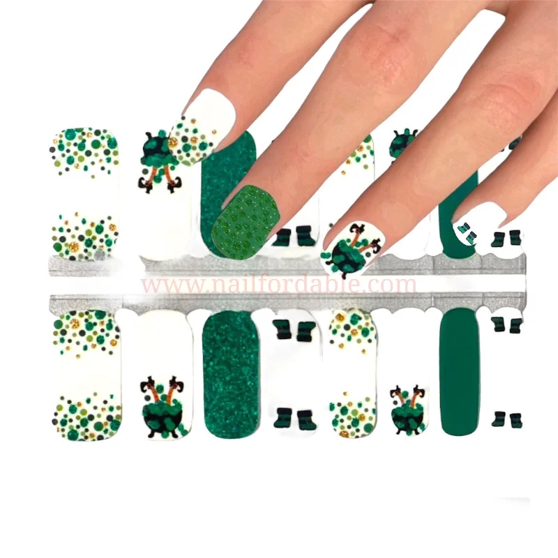 nail repair with mandarin oil-St Patrick's Leprechauns