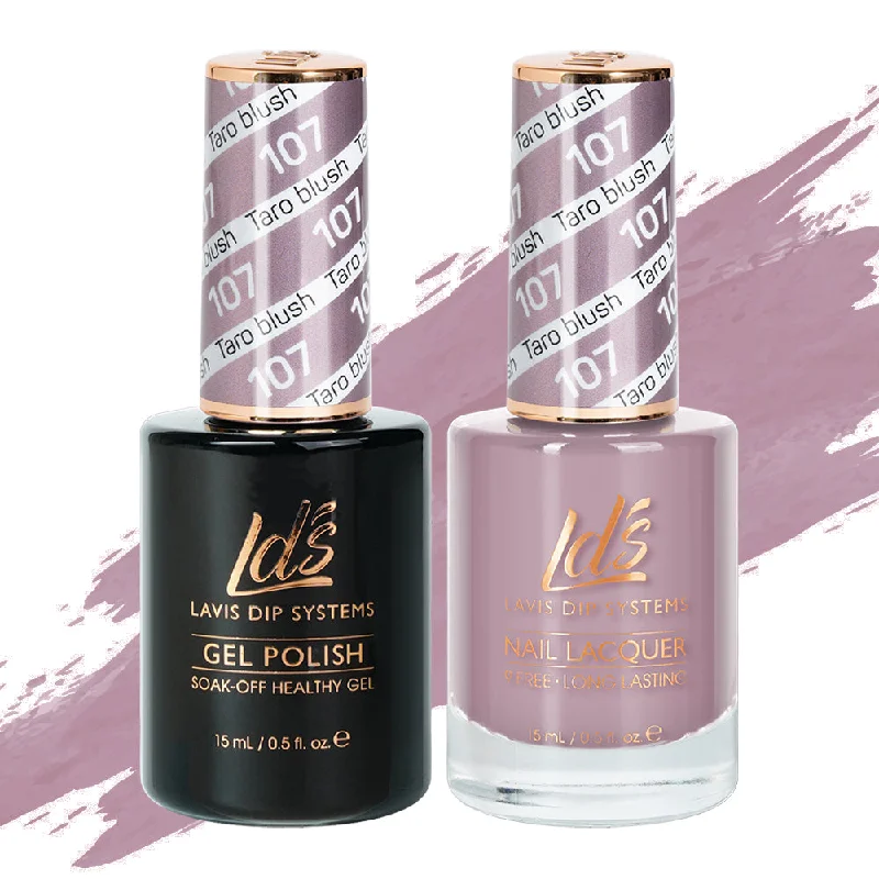 nail polish flue smoke-LDS Gel Nail Polish Duo - 107 Taro Blush