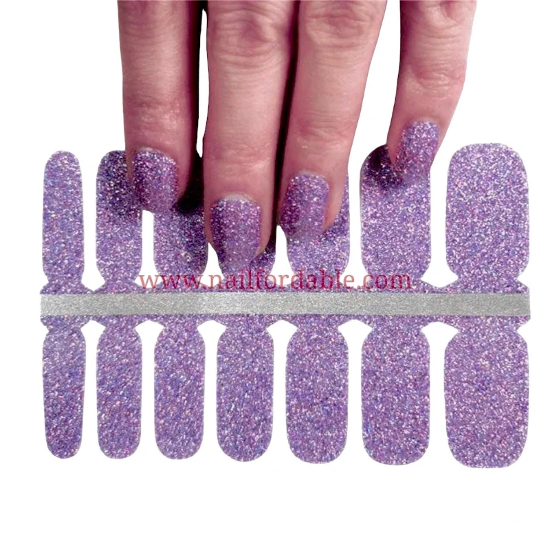 nail repair with foetida rose oil-Lilac (Glitter)