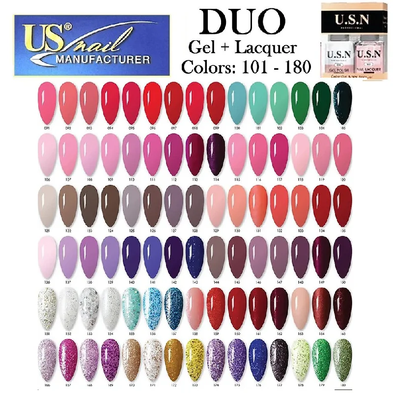 nail polish sponge brush-USN Gel Polish & Lacquer DUO (Colors #101 - #180)