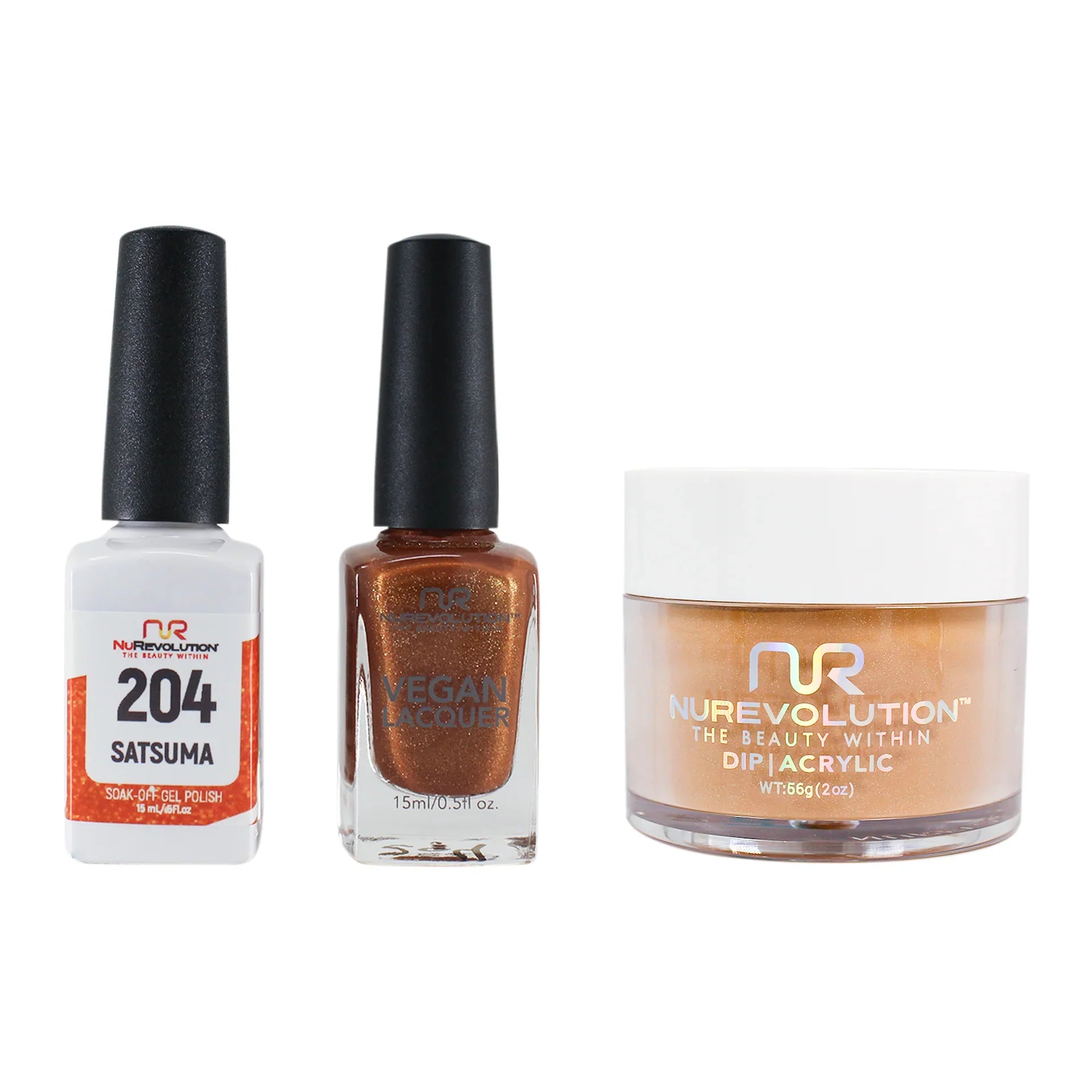 nail polish rampart dungeon-NuRevolution Trio set 204 Satsuma