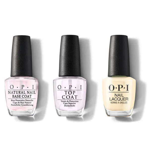 nail polish strait jetty-OPI - Nail Lacquer Combo - Base, Top & Blinded By The Ring Light