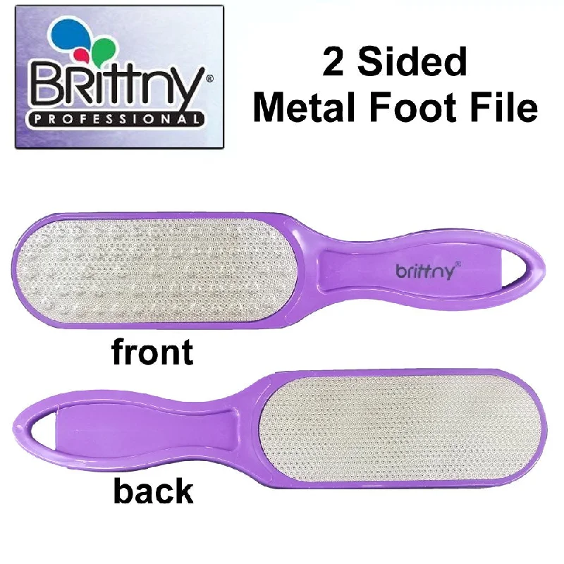 nail repair with sesame oil-Brittny 2 Sided Metal Foot File (BR1646)