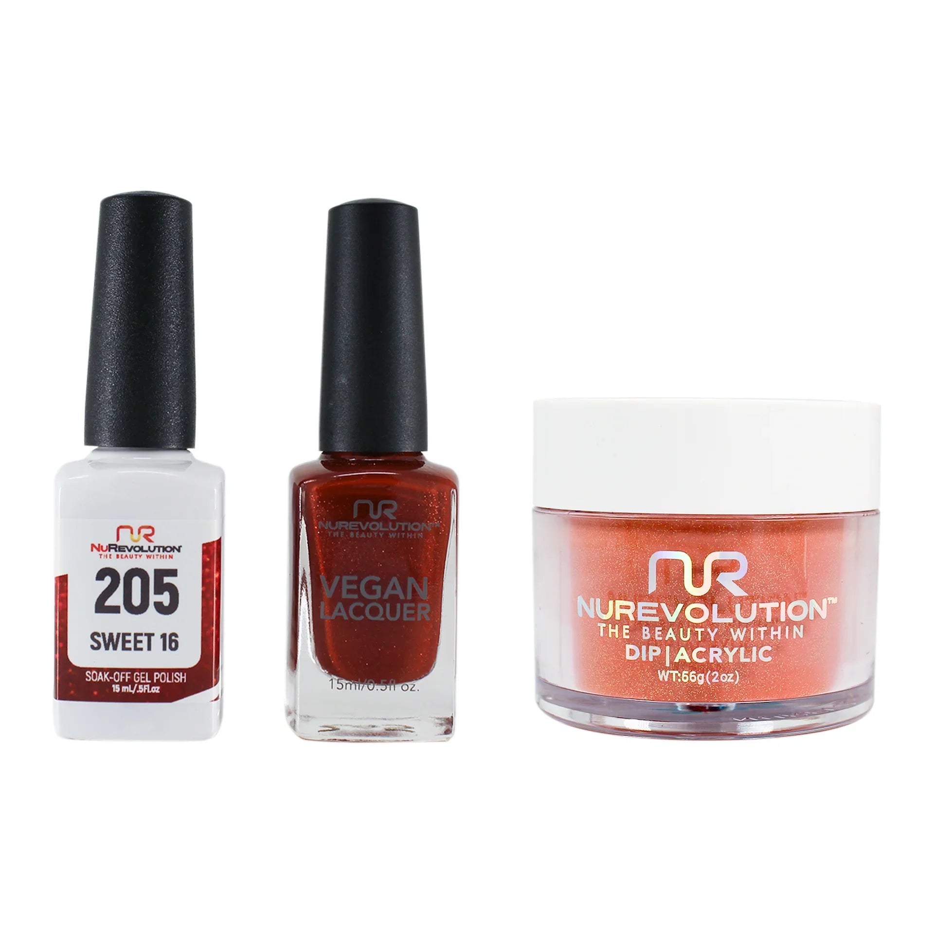 nail polish gate crown-NuRevolution Trio set 205 Sweet 16