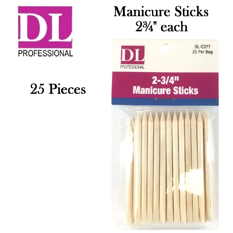 nail repair for nail repair wellness solutions-DL Professional 2¾" Manicure Sticks, 25 pieces (DL-C377)