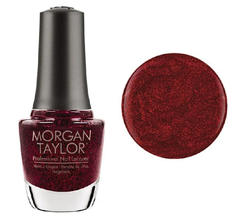 nail polish shed garden-Morgan Taylor Lacquer Nail Polish - Good Gossip - Red Glitter - 15ML