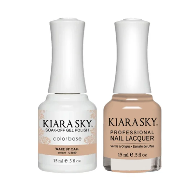 nail polish noon drizzle-Kiara Sky Gel Nail Polish Duo - All-In-One - 5020 WAKE UP CALL