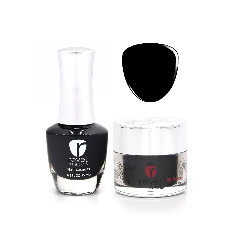 nail repair with marjoram oil-D7 Barbara Black Crème Nail Polish + Dip Powder Set