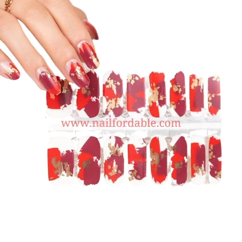 nail repair for nail growth neglect-Red Abstract