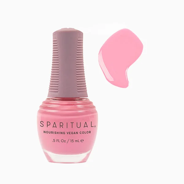 nail polish well spout-SpaRitual Nourishing Lacquer Polish - True Freedom - Bright Pink Creme - 15ML