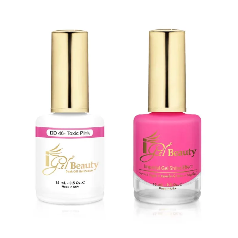 nail polish fountain pond-iGel DD046 Gel Polish & Lacquer Duo (15ml) Toxic Pink