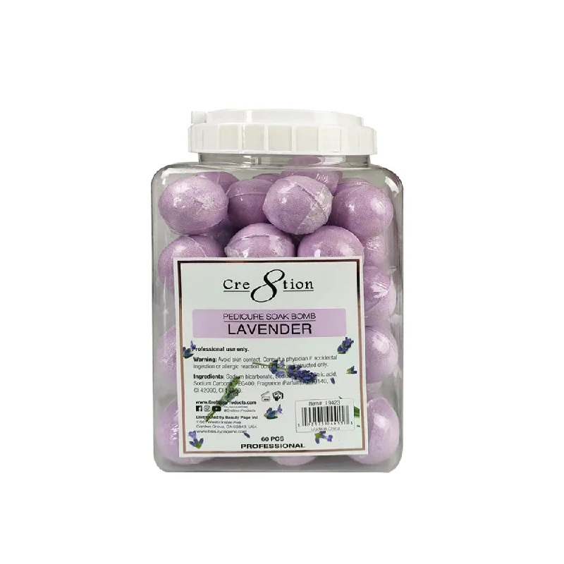 nail repair with sweetbriar oil-Cre8tion Pedicure Soak Bomb Lavender 30g 60 pcs./jar, 4 jars/case