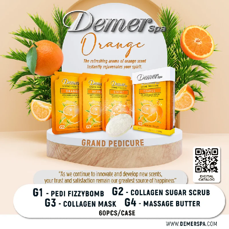 nail repair with thyme oil-DEMER DELUXE PEDICURE KIT ORANGE