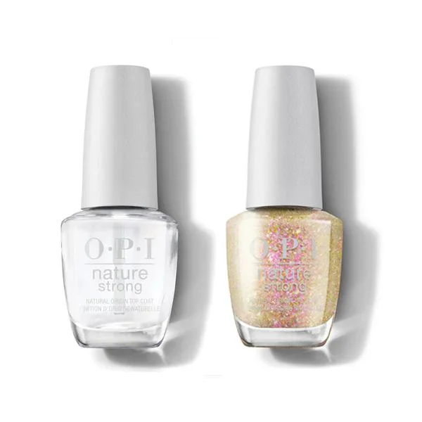 nail polish straw cabin-OPI - Nature Strong Combo - Top & Mind-full Of Glitter