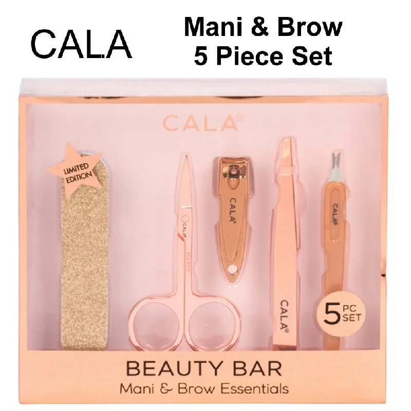 nail repair with plum kernel oil-Cala Mani & Brow Essentials 5 Piece Set (50962)