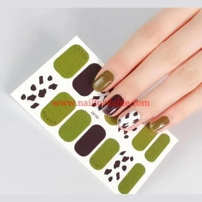 nail repair with gurjun oil-Cow print