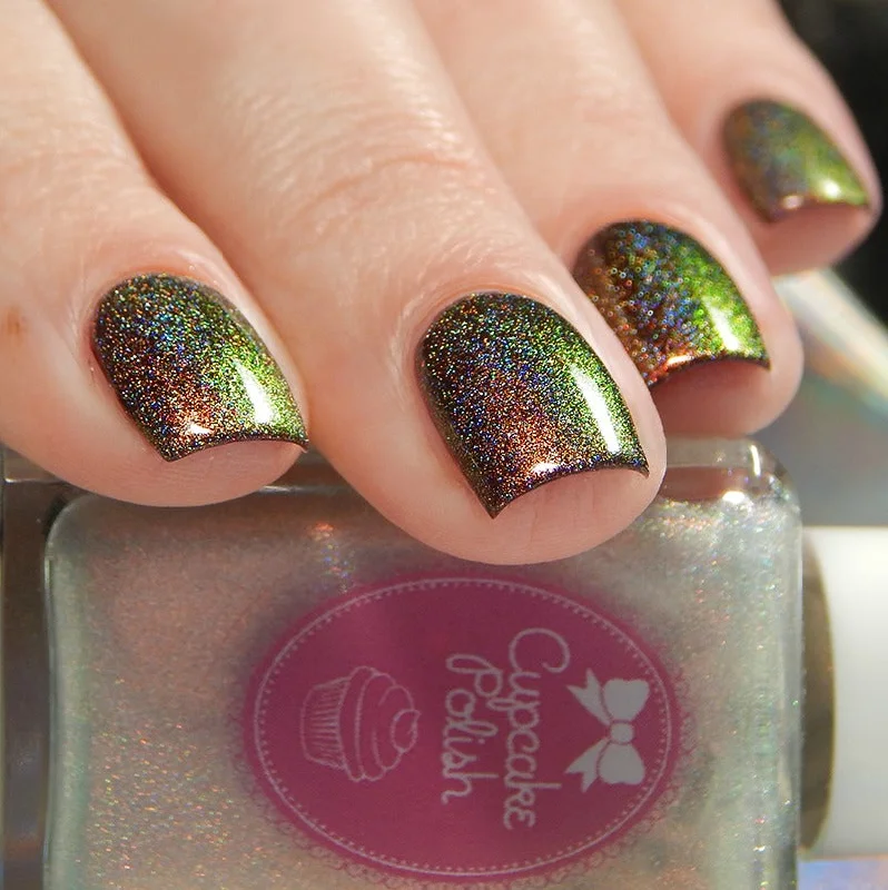 nail polish bowl rag-Secret Ingredient - Holographic Topcoat with color shifting Aurora Shimmers