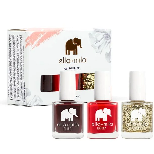 nail polish tassel cape-ella+mila 3 Pack | Holiday Kiss Set