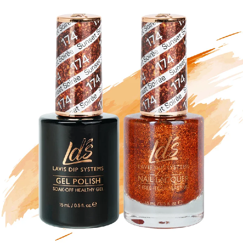 nail polish cloth wax-LDS Gel Nail Polish Duo - 174 Sunset Soirée