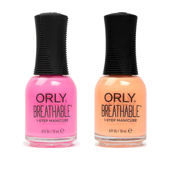 nail polish apple field-Orly - Breathable Combo - Burst Your Bubblegum & Are You Sherbet?