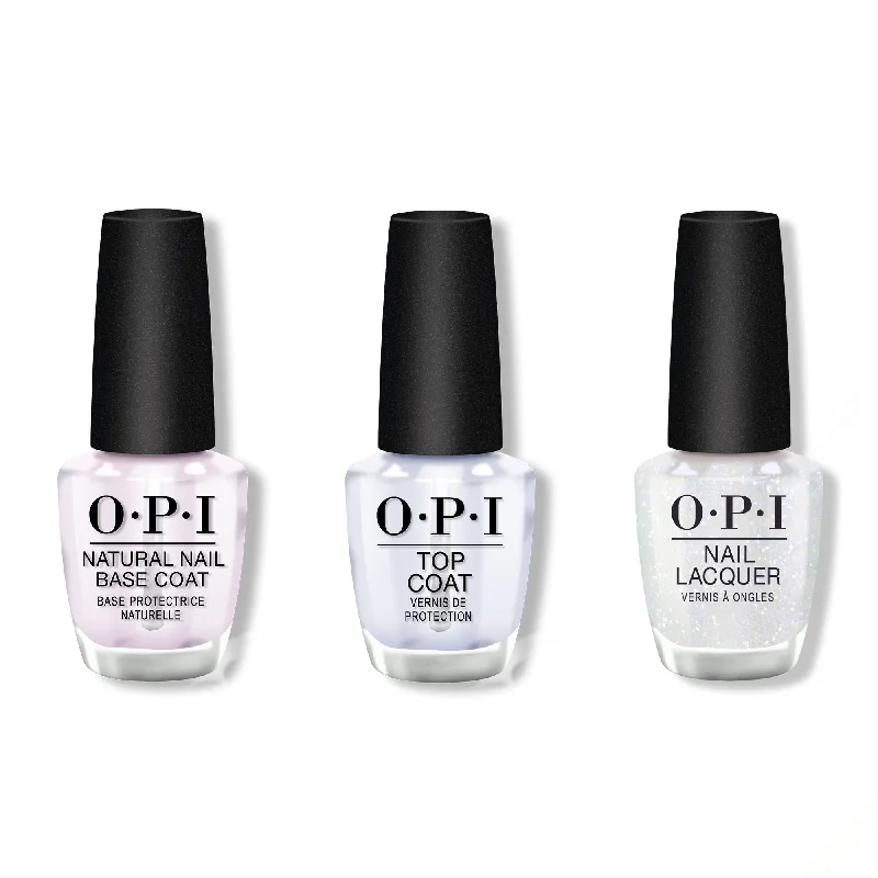 nail polish pond cistern-OPI - Nail Lacquer Combo - Base, Top & Snatch'd Silver