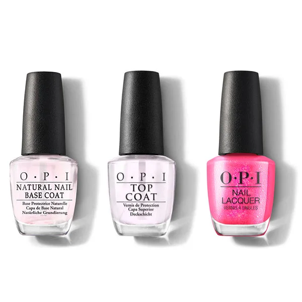 nail polish lagoon sound-OPI - Nail Lacquer Combo - Base, Top & Spring Break The Internet