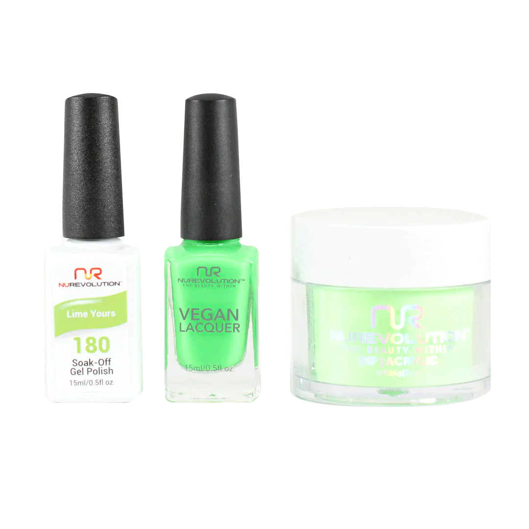 nail polish globe sign-NuRevolution Trio set 180 Lime Yours