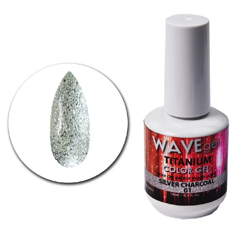 nail polish frost lightning-Titanium Gel Polish - 01 Silver Charcoal