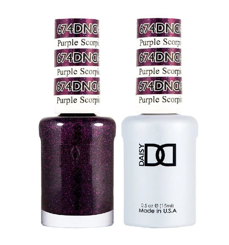 nail polish star dew-DND Gel Nail Polish Duo - 674 Purple Scorpio