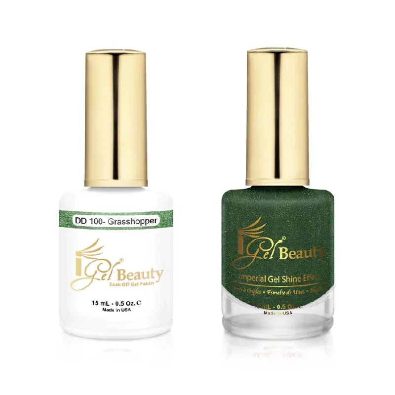 nail polish stream cascade-iGel DD100 Gel Polish & Lacquer Duo (15ml) Grasshopper