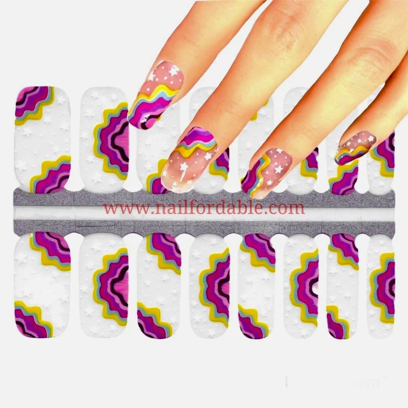 nail repair for nail repair flexibility hacks-Wavy rainbow