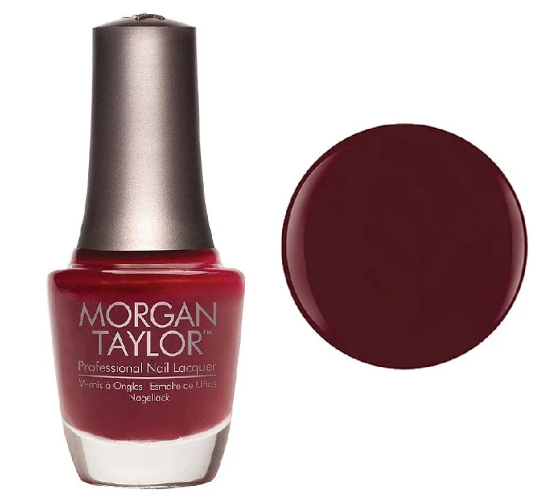 nail polish timber roof-Morgan Taylor Lacquer Nail Polish - A Touch Of Sass - Dark Red Creme - 15ML