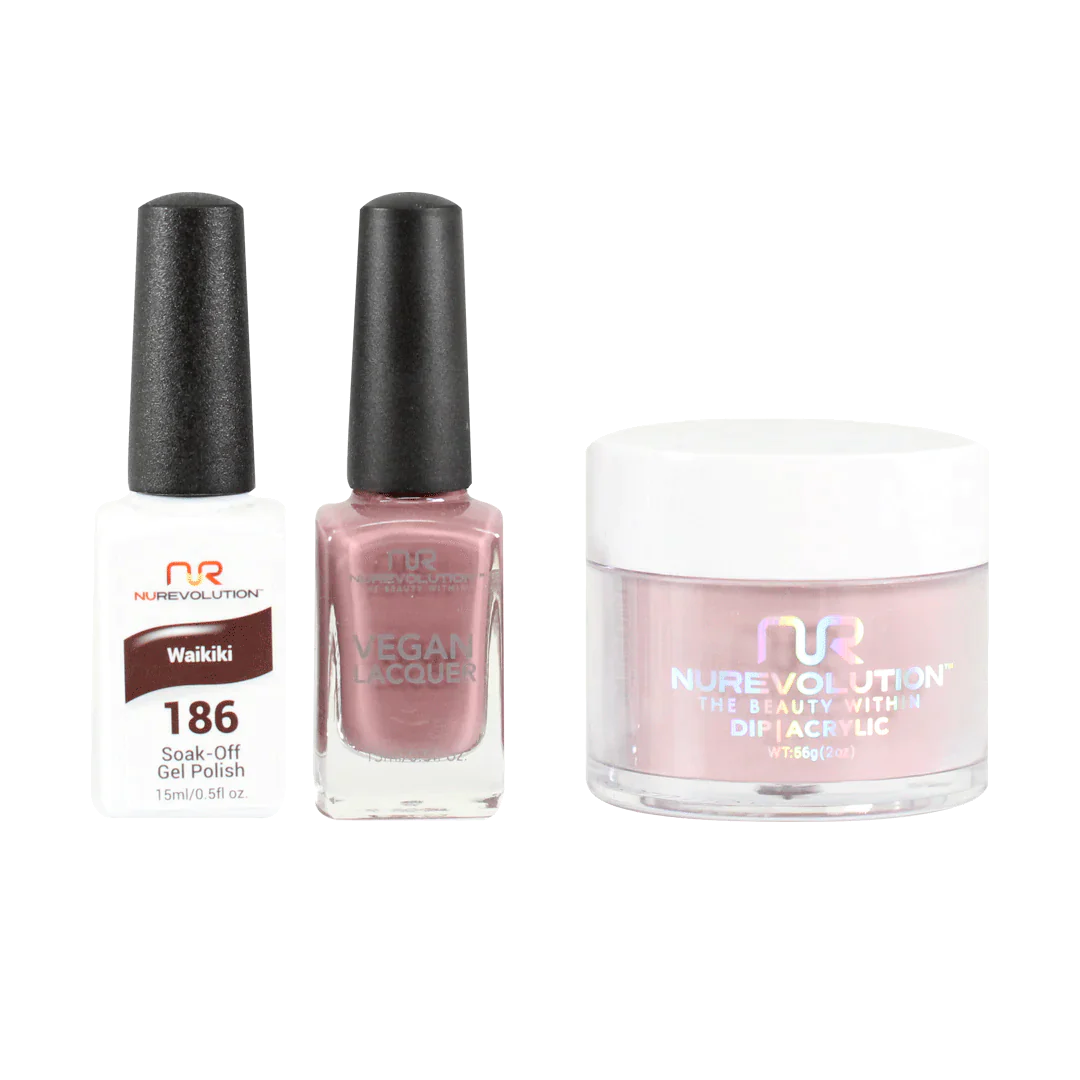 nail polish marker key-NuRevolution Trio set 186 Waikiki