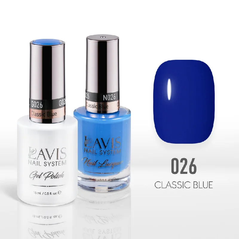 nail polish rag buff-Lavis Gel Nail Polish Duo - 026 Classic Blue