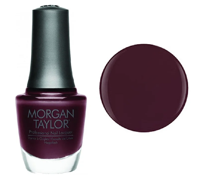 nail polish garage fence-Morgan Taylor Lacquer Nail Polish - A Little Naughty - Eggplant Creme - 15ML