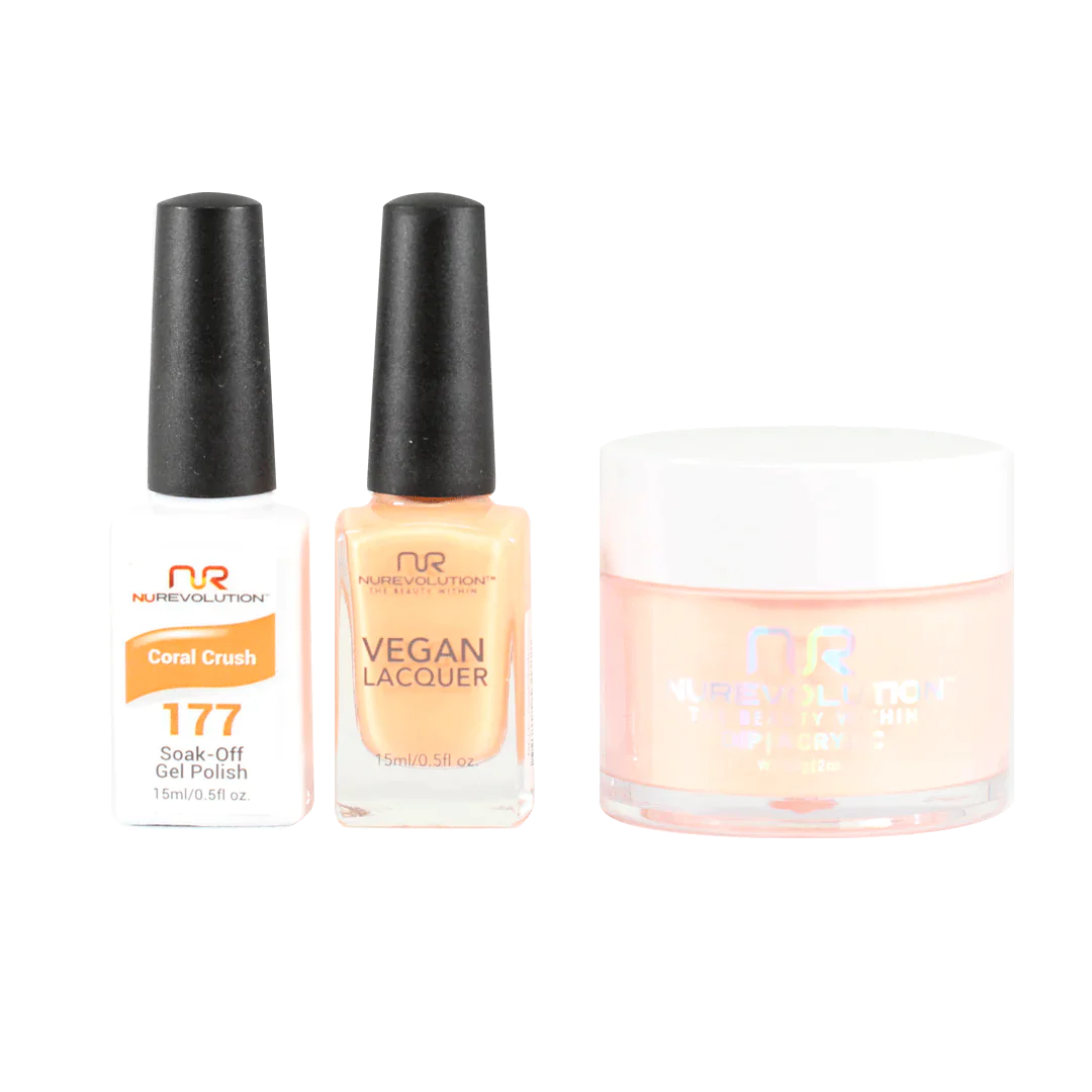 nail polish candle legend-NuRevolution Trio set 177 Coral Crush